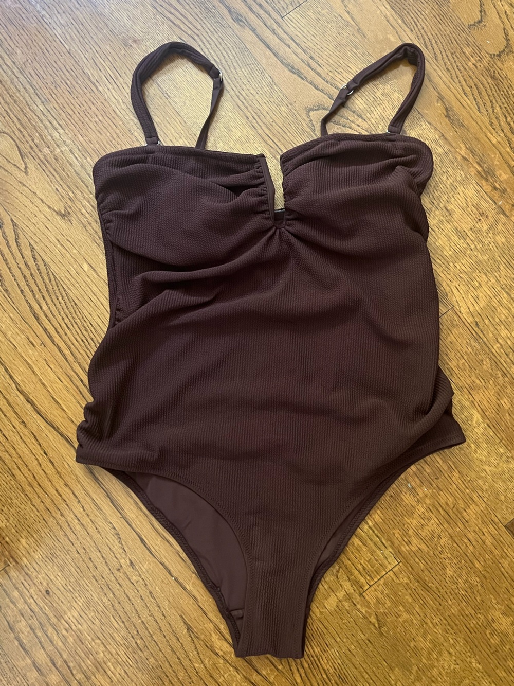 H&M Brown Textured maternity swimsuit  size large
